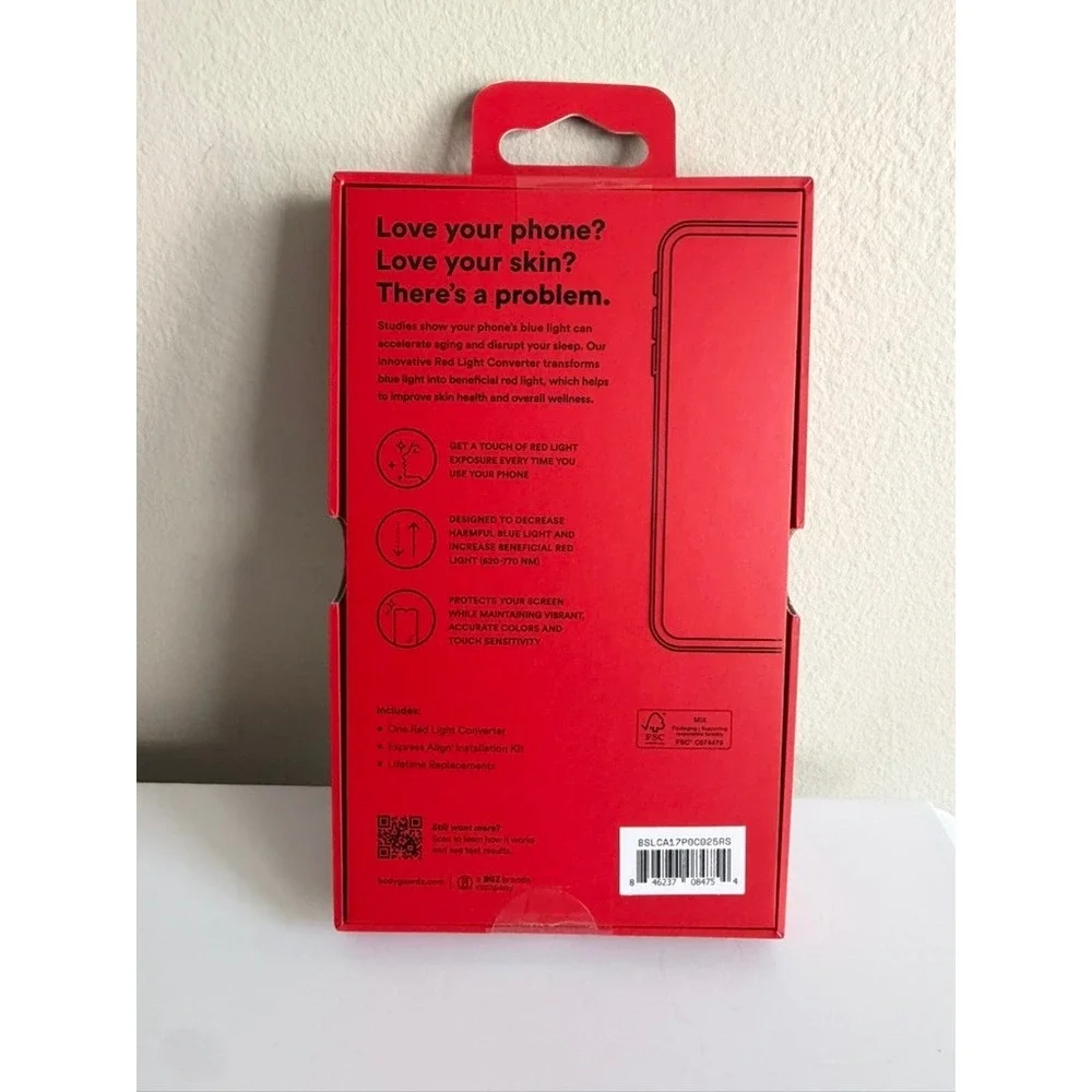 BodyGuardz Red Light Converter iPhone 17 Pro 16 Pro Red Screen Protector NWT